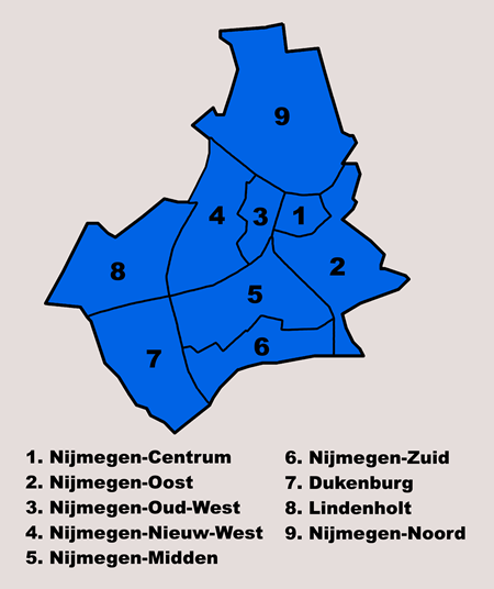 Nijmegen wijkindeling