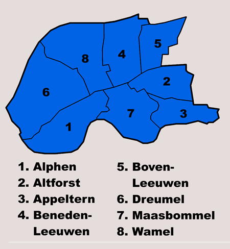 West Maas en Waal wijkindeling